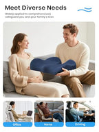 Seat Cushion Memory Foam Car Seat Pad (Dark Blue / 19 x 17 x 5 inches)