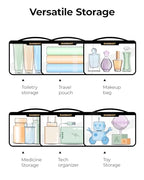 Clear Toiletry Bag for Travel (Pink / Pack of 2)