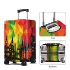 Colorful City Luggage Cover Washable Suitcase Protector Anti (Colorful City / S(20-22inch suitcase))