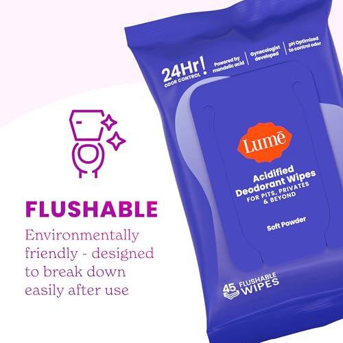 Acidified Deodorant Wipes (45 Count (Pack of 2))