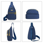 Small Sling Bag For Women Men Casual Crossbody Sling Backpack (Blue-8002)