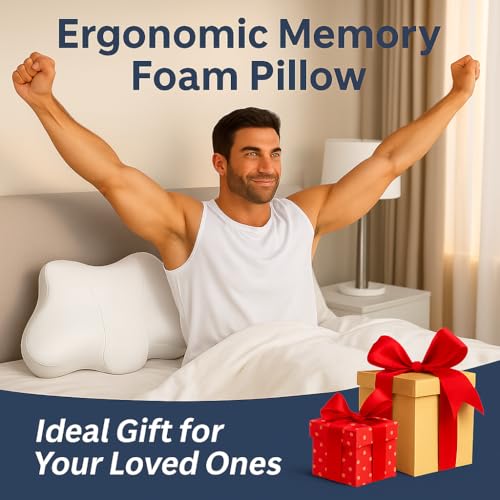 Extra High Loft Cervical Neck Pillow for Broad Shoulders (White)