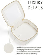 Small Clear Makeup Bag for Purse (White / Mini Chic)