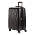 7272 Energie Expandable Hardside Luggage With Spinner Wheels and TSA Lock (Checked-Medium 24-Inch / Black)