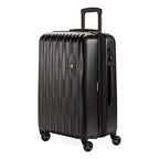 7272 Energie Expandable Hardside Luggage With Spinner Wheels and TSA Lock (Checked-Medium 24-Inch / Black)