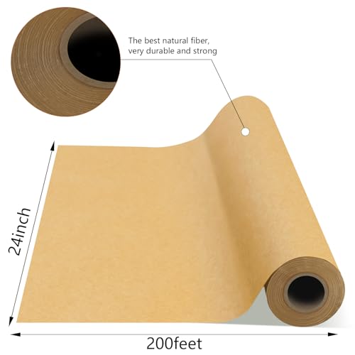 24” x 200’ Brown Butcher Paper Roll for Smoking Meat (Brown / 24 inches x 200 feet)