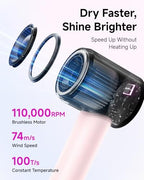 Hair Dryer with Diffuser for Curly Hair (Pink)