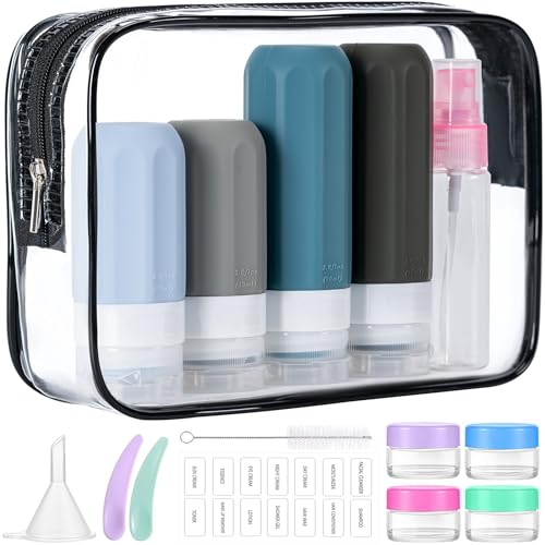 16 Pack Travel Bottles for Toiletries (16PCS/Grey)