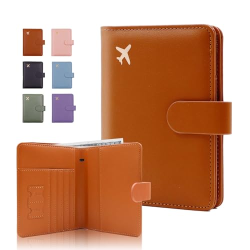 Premium Leather Passport Holder Covers Case (UP-BROWN)