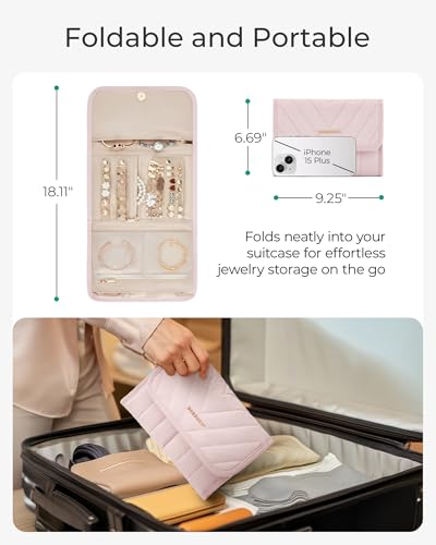 Travel Jewelry Organizer Case (A-Green / Medium)