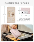 Travel Jewelry Organizer Case (A-Green / Medium)