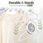 Velvet Felt Stackable Hangers 50 Pack (White)