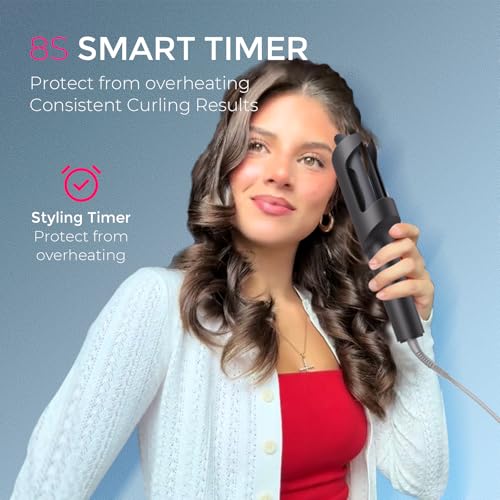 Automatic Rotating Curling Iron (1 1/4 Inch / Metallic Gray)