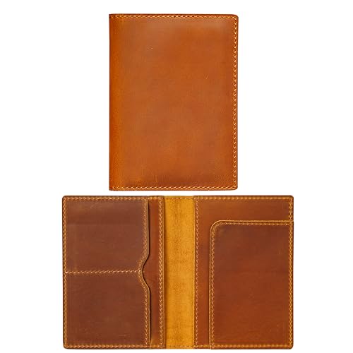 Leather Passport Holder (Brown / Solid)