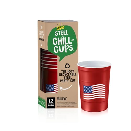 16 oz. Reusable Party Cups (Patriotic Red / 12 Count)