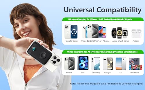 Magnetic Portable Charger for iPhone (Black)