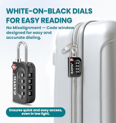 TSA Approved Luggage Lock (YELLOW 2 PACK)