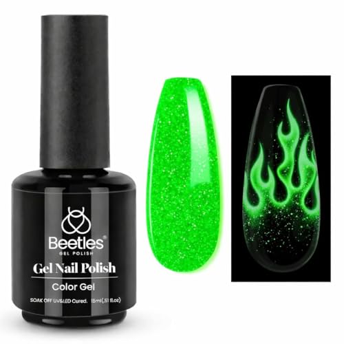 Beetles Halloween Gel Polish (Luminous Green)