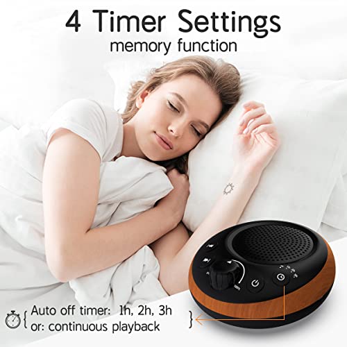 Brown Noise Sound Machine White Noise Machine Nonstop 30 Soothing Sounds Sound Therapy for Baby Kids Adults Sleep Machine 36 (Wood)