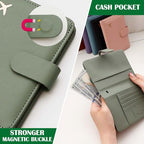 Premium Leather Passport Holder Covers Case (AIR-MOSS GREEN)