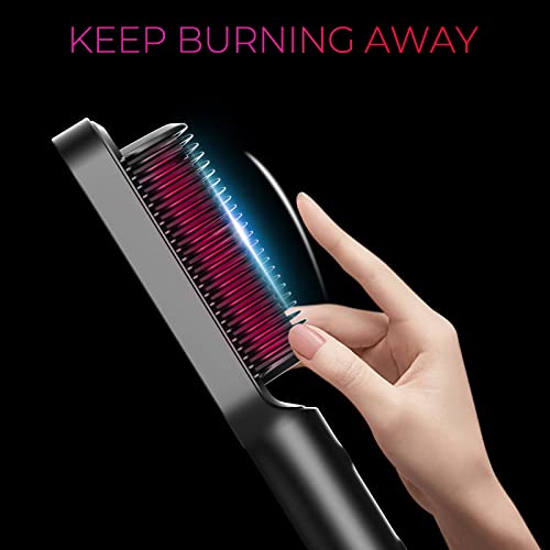 Hair Straightener Brush (Black)