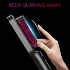 Hair Straightener Brush (Black)