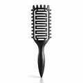 Curl Defining Brush,2024 Curly Hair Brush,Vented Hair Brush for Detangling, Shaping and Defining Curls For Women and Men Less Pulling (Solid black)