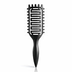 Curl Defining Brush,2024 Curly Hair Brush,Vented Hair Brush for Detangling, Shaping and Defining Curls For Women and Men Less Pulling (Solid black)