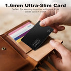 2Pack Wallet Tracker Air Card Tag Tracker Card Ultra Slim 0.07in (2pcs black)