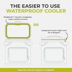 Magnetic Leak Proof 36 Can Soft Cooler with Waterproof Zipper (Steel Blue / 36 Can)