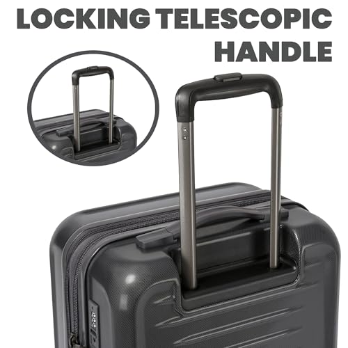 Rails Expandable Hardside Upright Suitcase with 360° Spinner Wheels (Stone Gray / Large Checked)