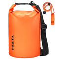 Waterproof Dry Bag Backpack with Emergency Whistle (10L / Orange)