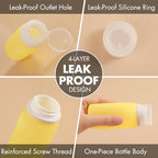 21 Pack Leak Proof Silicone Travel Bottles Set (Multi-color)