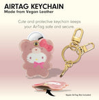 x Sanrio Keychain Case Compatible with Apple AirTag (Latte Bears - Hello Kitty)