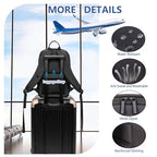 Business Backpack for Men Slim Lightweight Laptop Backpack for 17.3 Inch Computer Water Resistant Small Office Backpack for Commute Travel Daily Office Work with Small Bag (17.3" / With Pocket / Black)