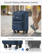 Expandable Softside Carry On Suitcase (Blue Black / Carry-on 20 inch)