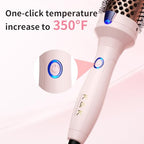 Thermal Brush Curling Iron 1.77 Inch Ceramic Tourmaline Ionic Hair Styler for Loose & Voluminous Curls (1.77 Inch / Pink)