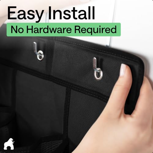 Over the Door Shoe Organizer (Black / 12 Pockets/2 Hooks)