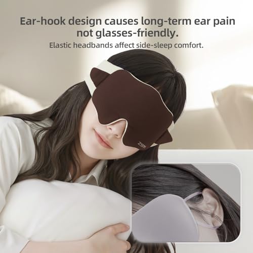 Coffee Sheep Sleep Mask Soft Comfortable Blackout Sleeping Eye Mask (Coffee)