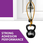 Door Stopper with Adhesive Bracket Stickers (Satin Nickel / 4 INCH X 2 PACK)
