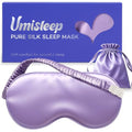 Sleep Mask for 100% Mulberry Silk for Women Men (Purple)