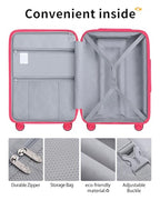 20 Inch Expandable Carry On Luggage 22x14x9 Airline Approved Suitcase (0-Red / Carry-On 20-Inch)