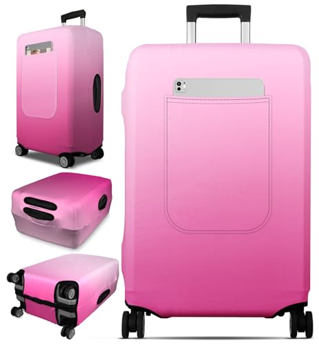 Luggage Cover for Suitcase Tsa Approved Protector (Extra Small (18-20 inches) / Pink Gradient)