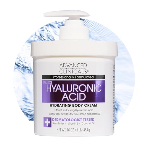 Hyaluronic Acid Moisturizer Body Cream W (3 - Hyaluronic Acid Body Cream / 16 Ounce (Pack of 1))
