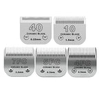 Dog Grooming Ceramic Blades Set (40/10/7F/5F/4F (5 Pack))