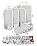 6 Set Compression Packing Cubes for Travel (Seaside Dots / Set of 6)