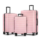 Luggage Sets 3 Piece Hardshell 20" (Light Pink / 3-Piece Set (20/24/28))
