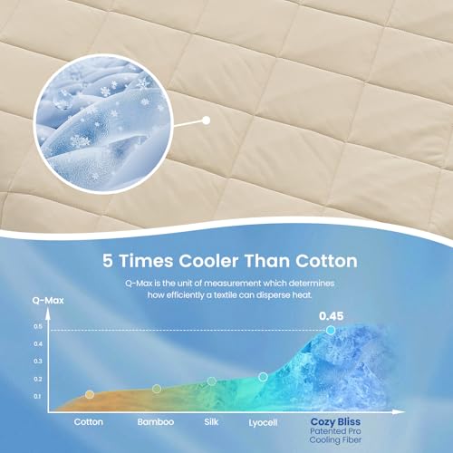 Cooling Blanket for Hot Sleepers King Size (Khaki / King (108" x 90"))
