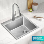 Fairlane 22 in Drop In Single Bowl Stainless Steel Kitchen Sink (22 Inch / Single Bowl — Drop In)