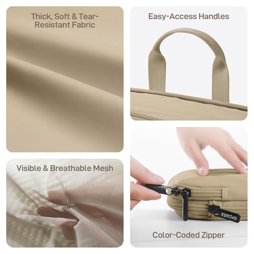 TripCozy Compression Packing Cubes (Khaki / Set of 6)